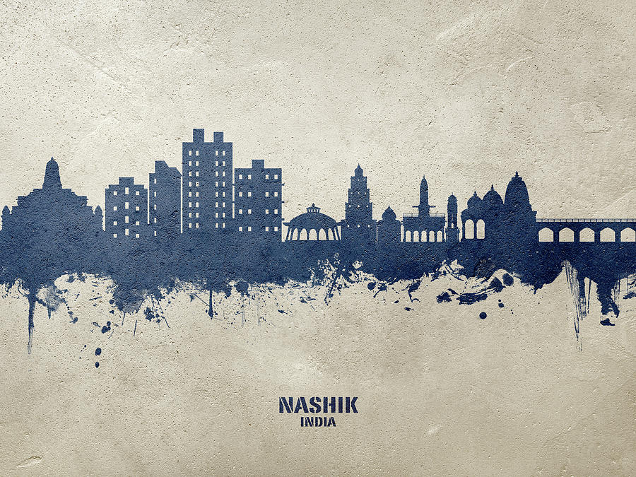 Nashik Skyline India #61 Digital Art by Michael Tompsett
