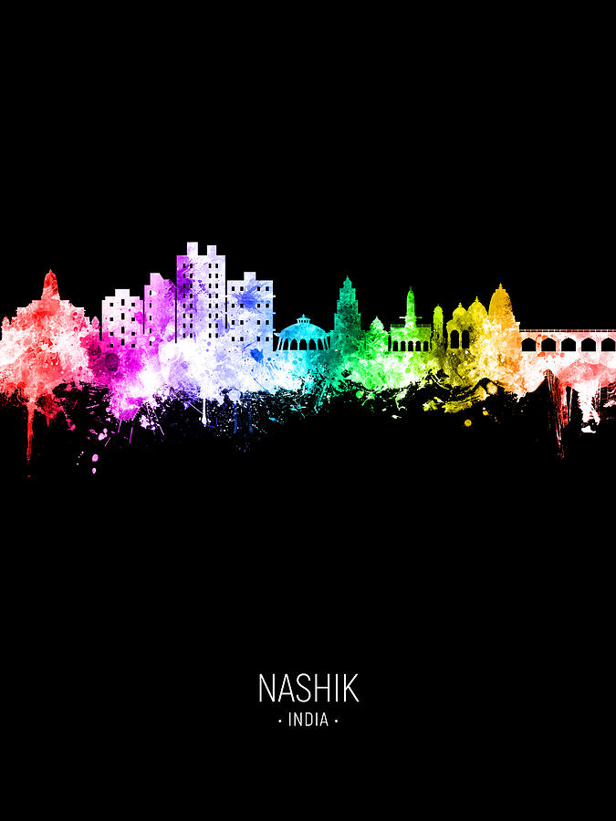 Nashik Skyline India #78 Digital Art by Michael Tompsett