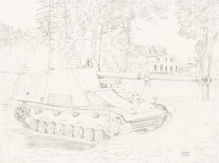 Nashorn Drawing by Dennis Larson - Pixels