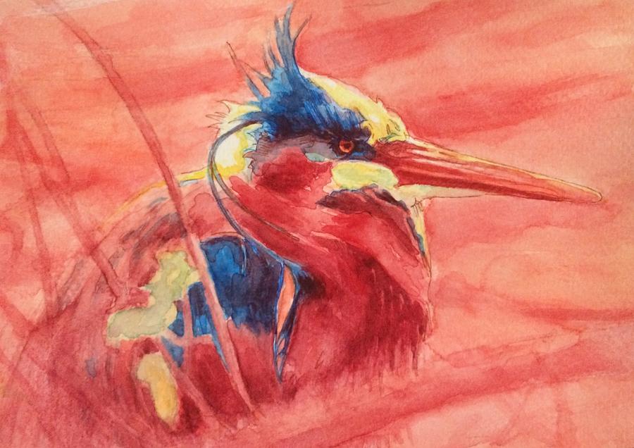 Heron Painting - Nashville After-image #5 by Melanie Oliva