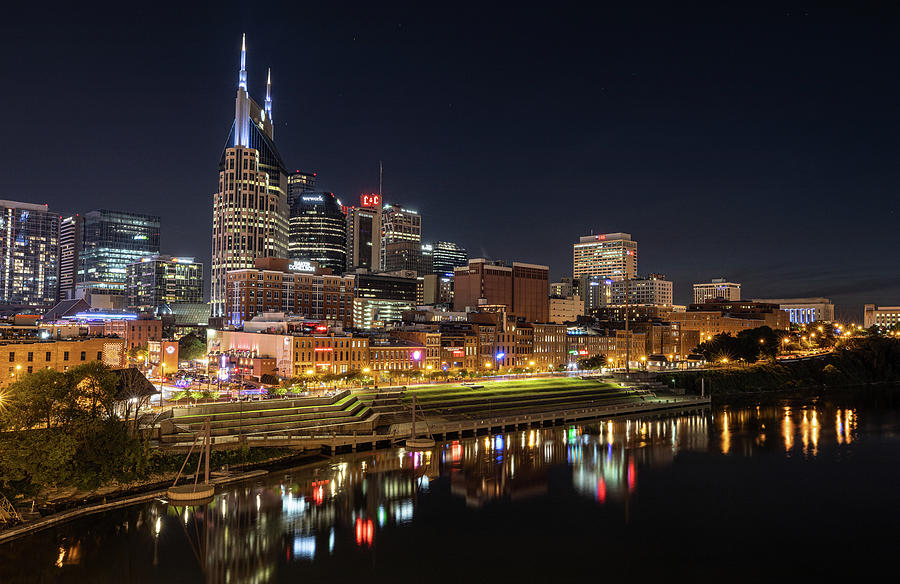Nashville At Night Photograph by Jordan Hill