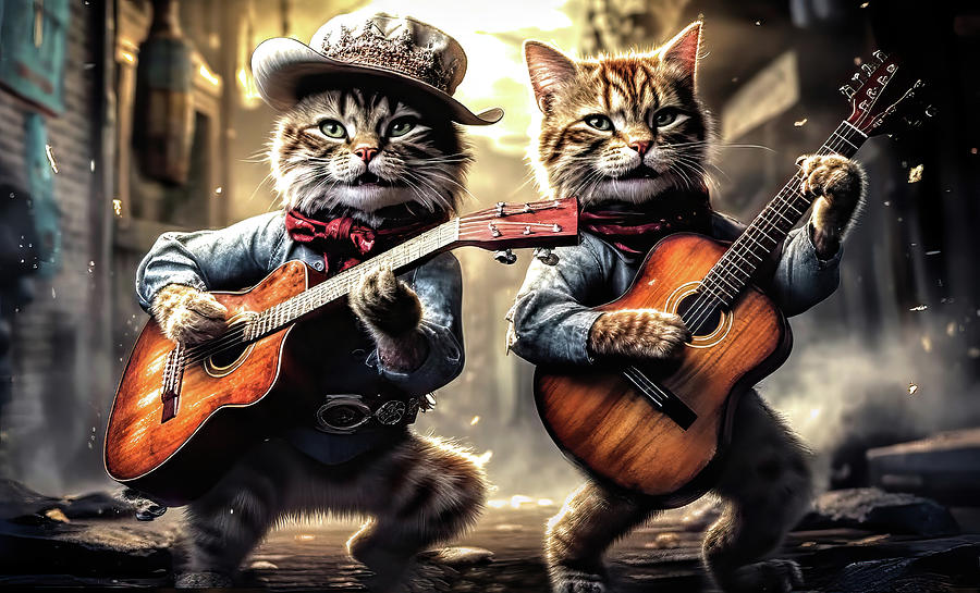 Nashville Cats Digital Art by Brian Tarr