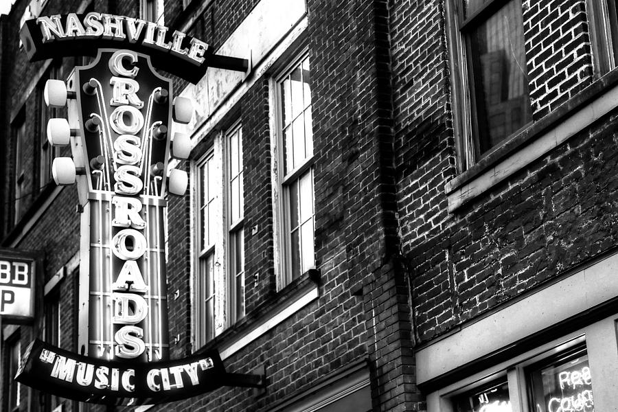 Nashville Crossroads Music City Neon Sign Photograph by Carol Montoya