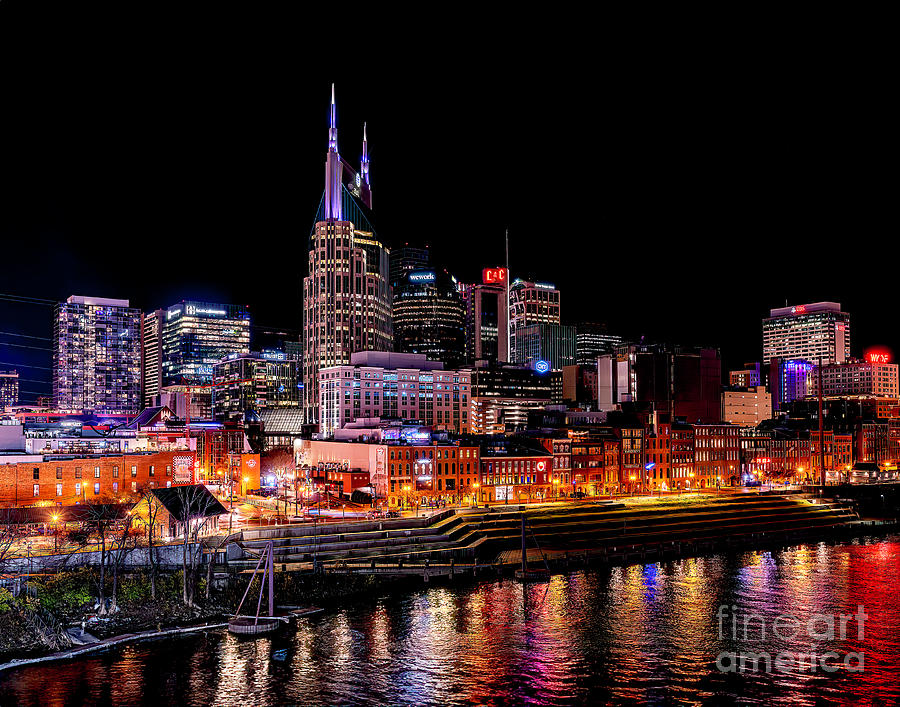 Nashville Night Skyline Photograph by Nick Zelinsky Jr