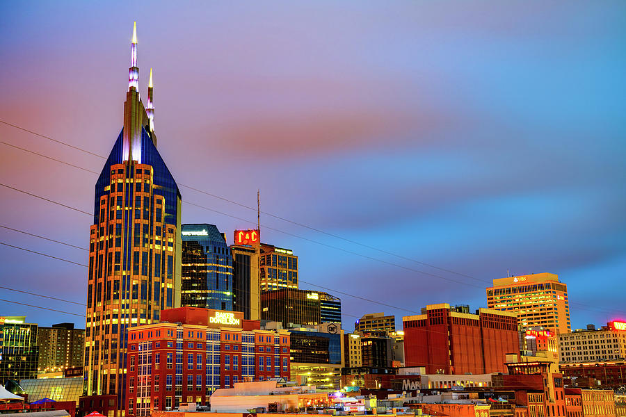 Nashville Skyline At First Light Photograph