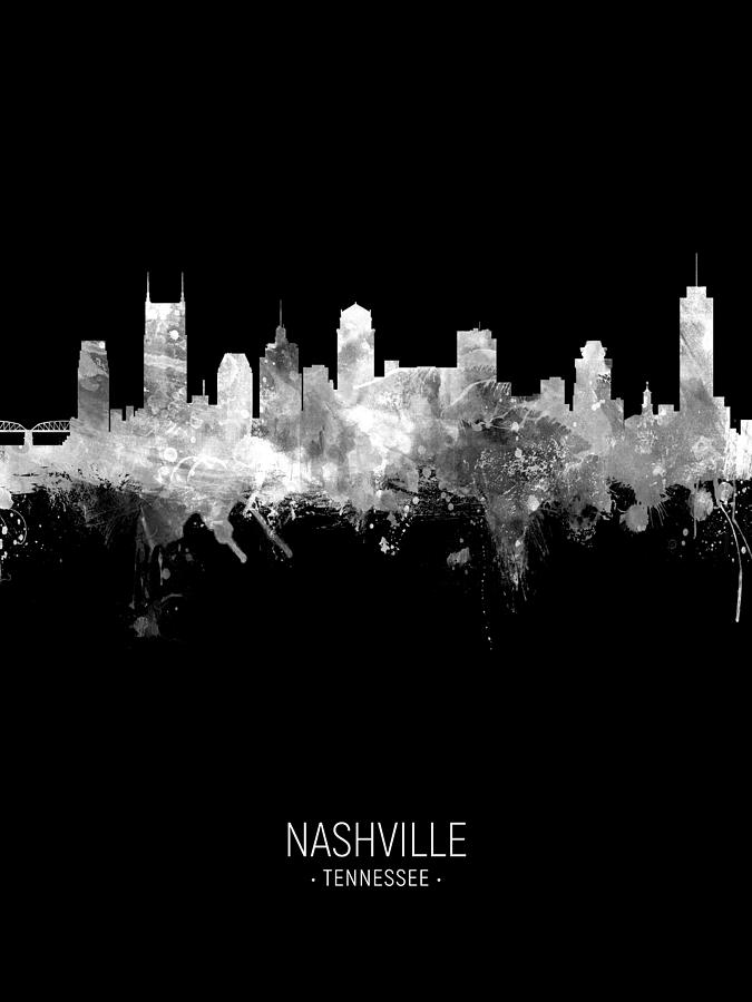 Nashville Tennessee Skyline #30 Digital Art by Michael Tompsett