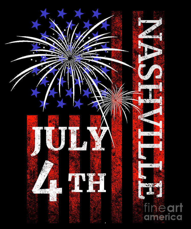 Nashville TN 4th of July Independence Day Digital Art by Beth Scannell