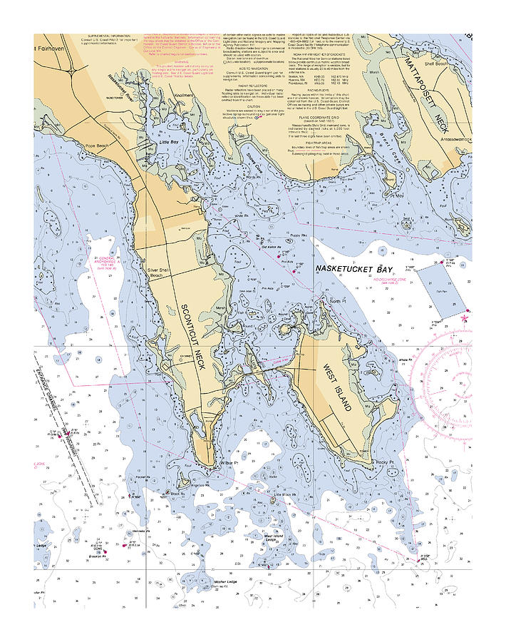 Nasketucket Bay, Fairhaven Massachusetts Custom Chart 13232_3, Noaa