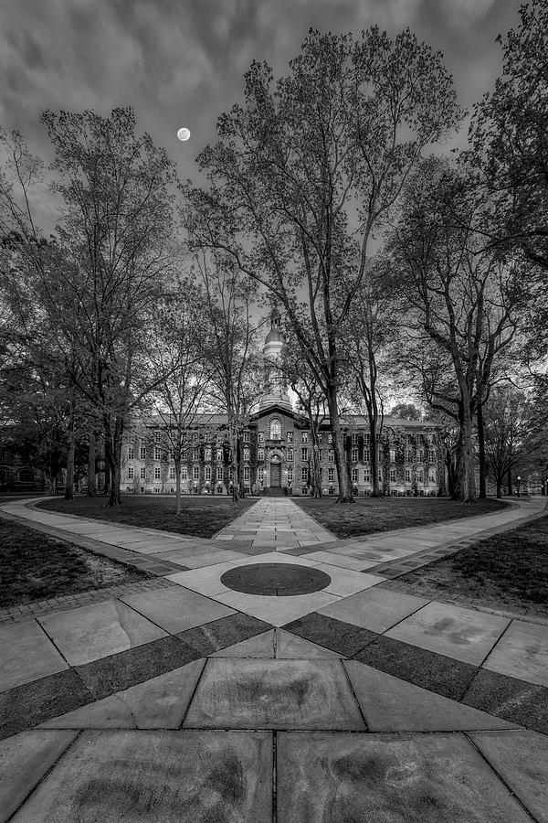 Nassau Hall Princeton University  BW Photograph by Susan Candelario