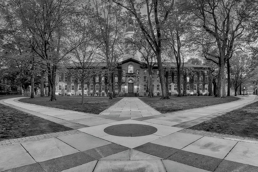 Nassau Hall Princeton University  II BW Photograph by Susan Candelario