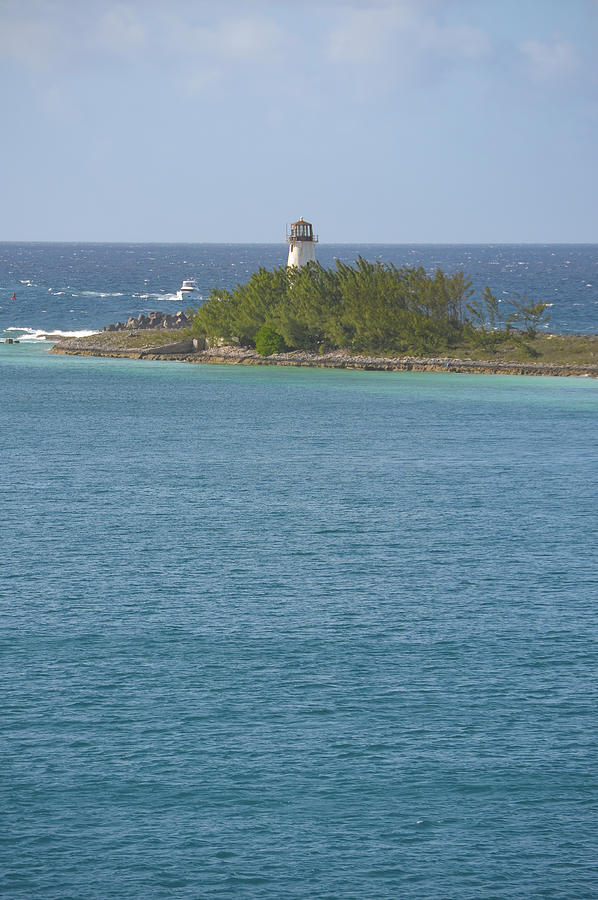 Nassau Harbour Lighthouse on Paradise Island Bahamas Photograph by Shawn OBrien