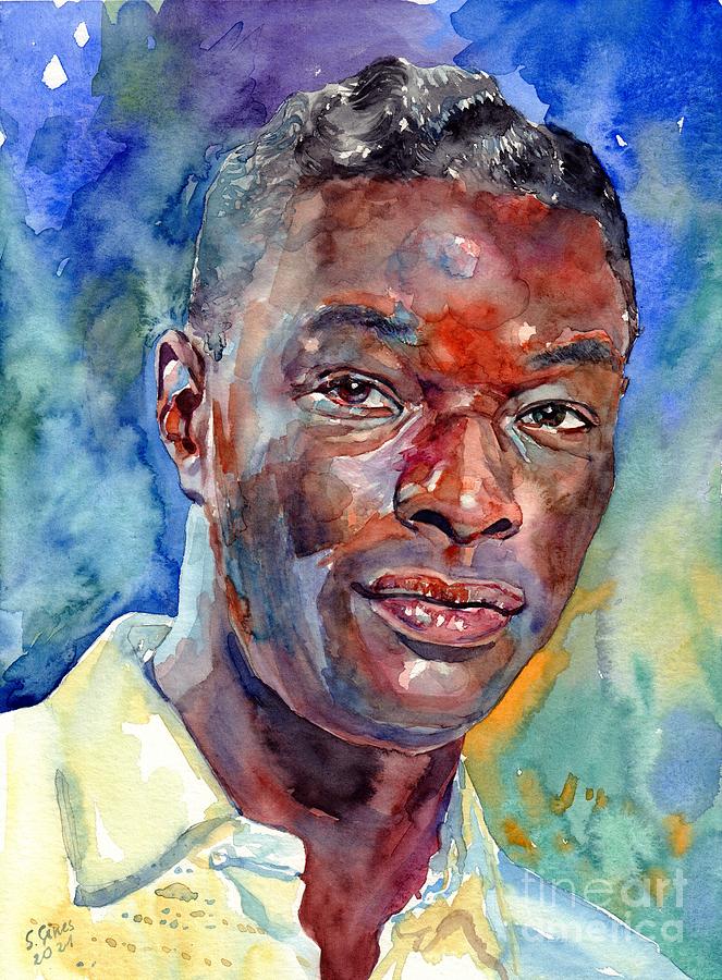 Nat King Cole Painting - Nat King Cole Portrait by Suzann Sines