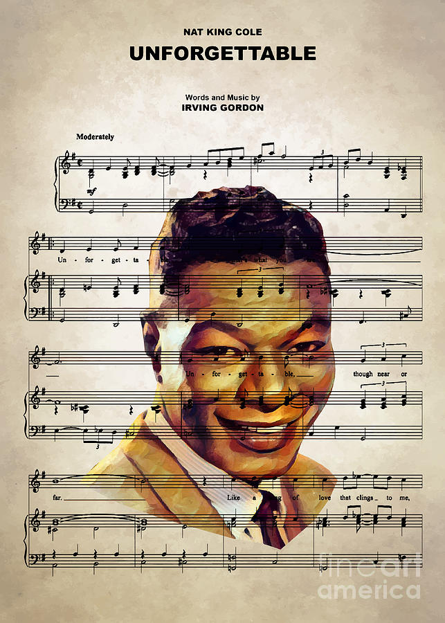 Nat King Cole Digital Art - Nat King Cole - Unforgettable by Bo Kev
