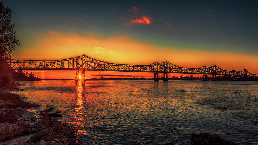 Natchez Under the Hill Sunset  Photograph by Susan Rissi Tregoning