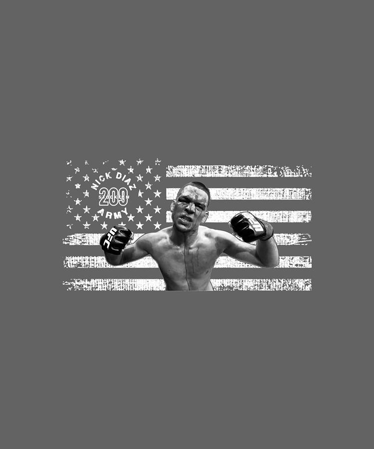 Nate Diaz Nick Diaz Army Mother American Flag Digital Art by Kha Dieu ...