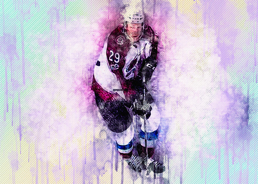 Nathan Mackinnon Artwork Hockey Stars Colorado Avalanche Digital Art by ...