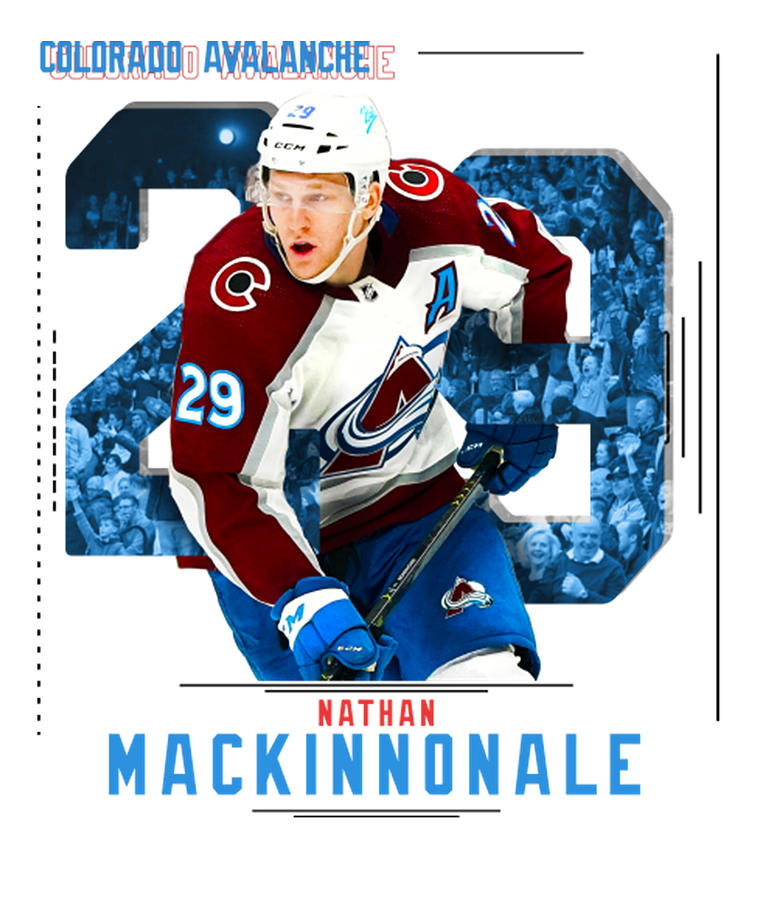 Nathan MacKinnon Ice Hockey Digital Art by Kelvin Kent Fine Art America