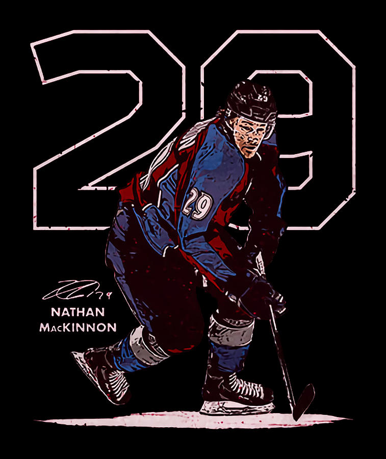 Nathan MacKinnon Number Digital Art by Kelvin Kent | Pixels