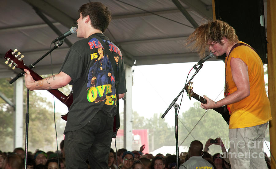 Nathan Williams and Stephen Pope with Wavves at Bonnaroo Photograph by David Oppenheimer