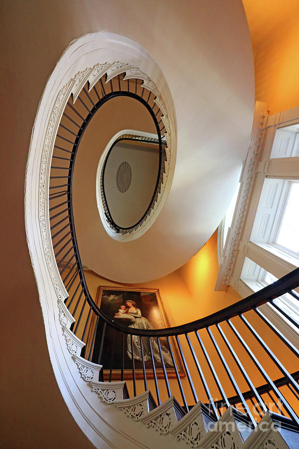 Nathaniel Russell House Spiral Staircase Charleston SC  9388 Photograph by Jack Schultz