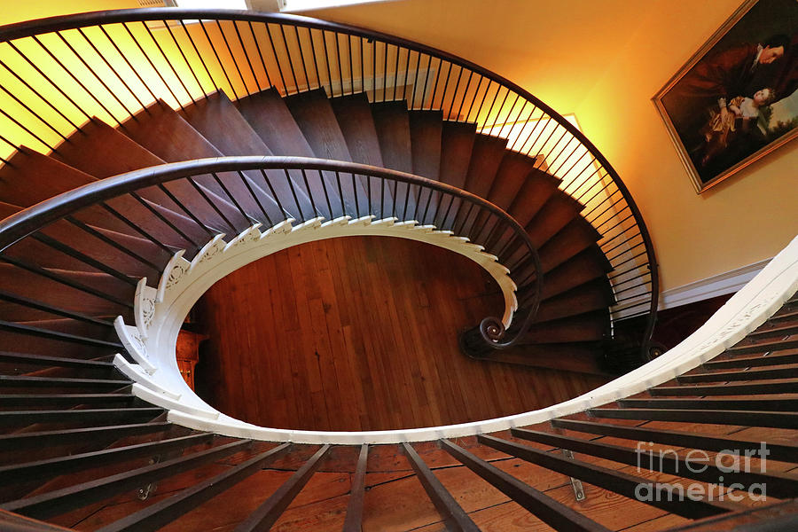 Nathaniel Russell House Spiral Staircase Charleston SC  9406 Photograph by Jack Schultz