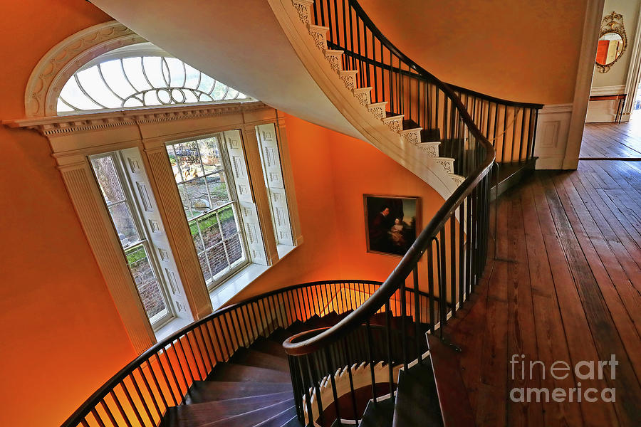 Nathaniel Russell House Spiral Staircase Charleston SC  9420aa Photograph by Jack Schultz