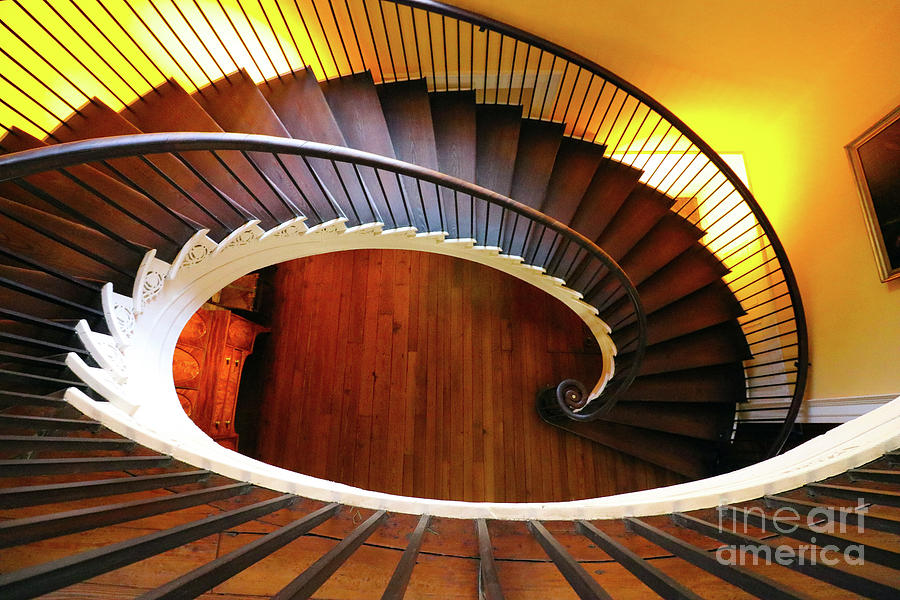 Nathaniel Russell House Spiral Staircase Charleston SC  9432 Photograph by Jack Schultz