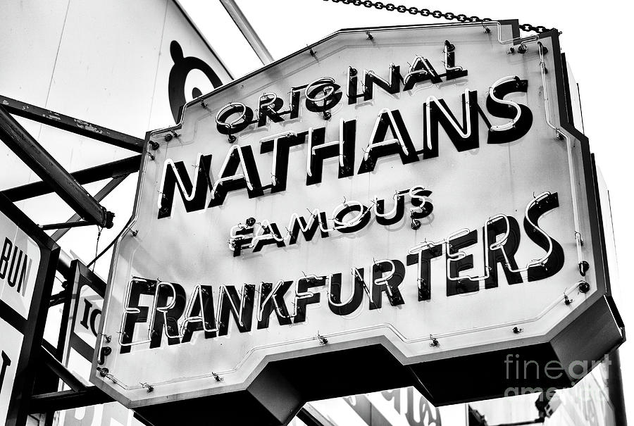 Nathans Famous Frankfurters Coney Island Photograph by John Rizzuto
