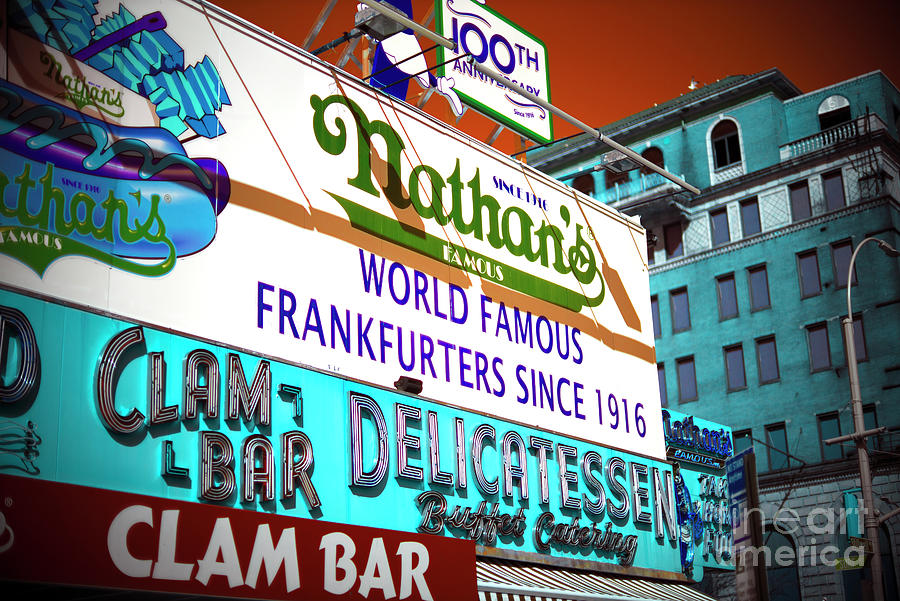 Nathans Pop Art at Coney Island Photograph by John Rizzuto