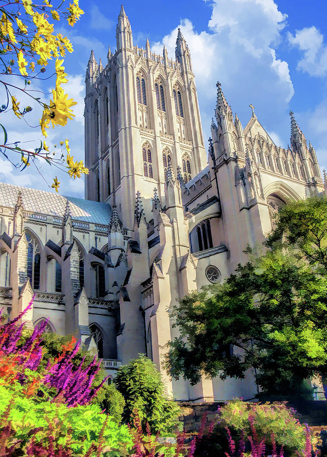 National Cathedral Painting by Christopher Arndt