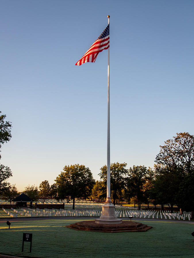 National Cemetery Flag Photograph by Buck Buchanan - Fine Art America