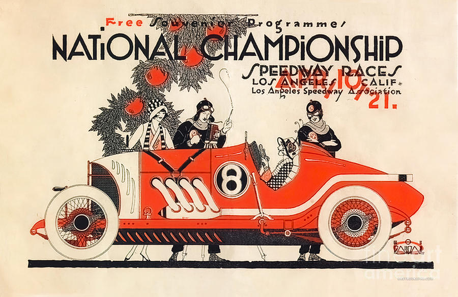National Championship Speedway Races 1920s Mixed Media by Retrographs