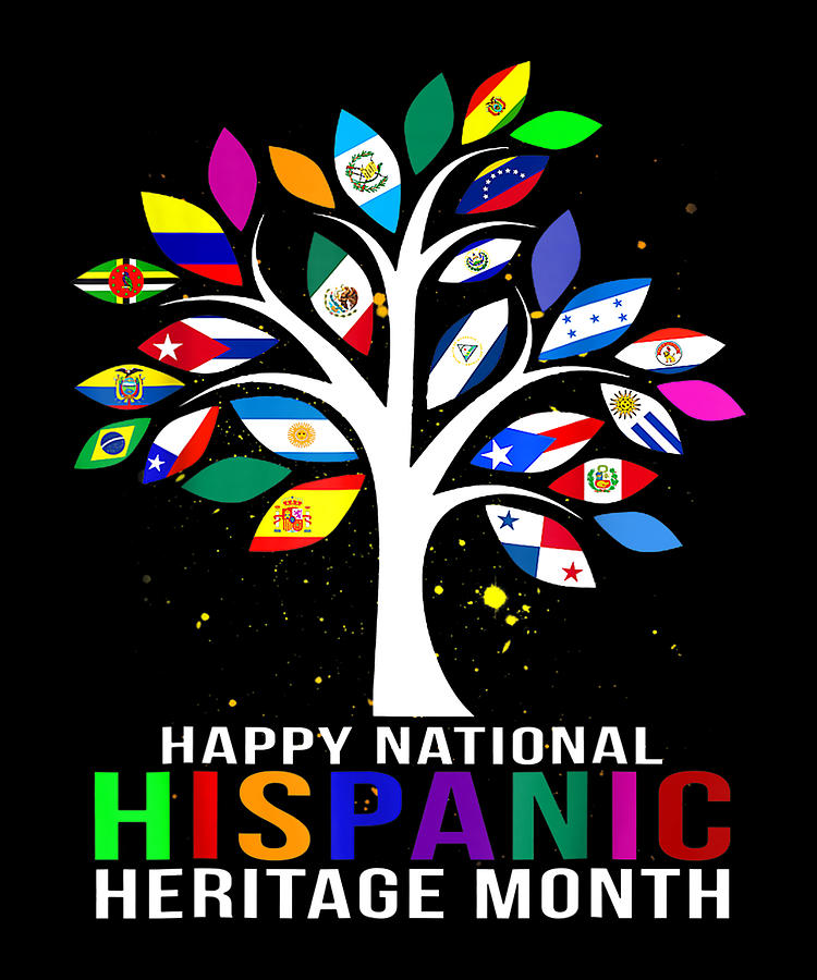 National Hispanic Heritage Month Tree Digital Art by Tam Nguyen Art ...