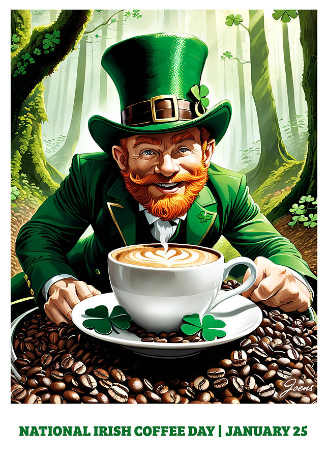 Coffee Digital Art - National Irish coffee day by Greg Joens