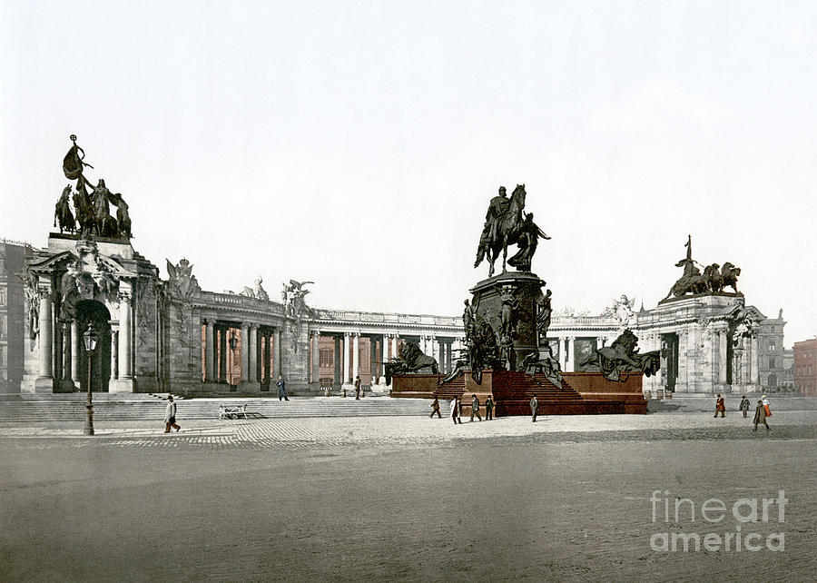 National Kaiser Wilhelm Monument in Berlin, Germany, c1895 Photograph by Granger