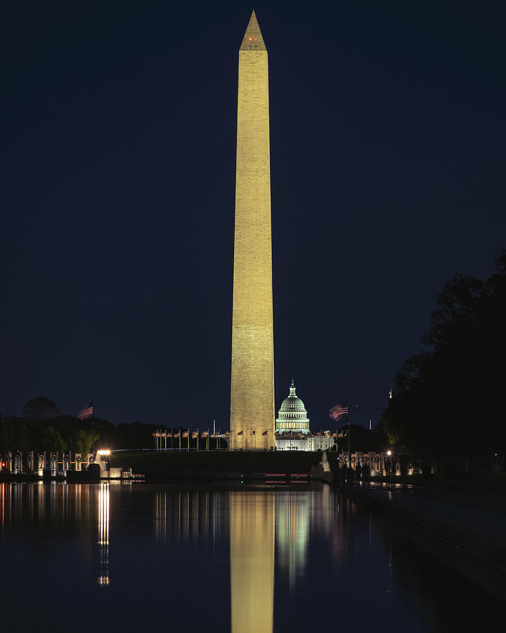 National Mall at Night Photograph by Ray Devlin
