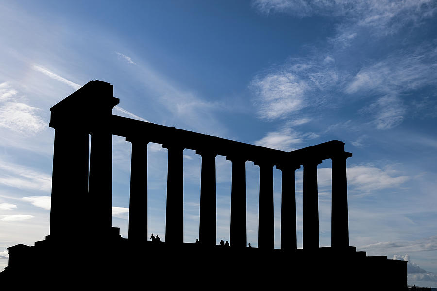 National Monument Of Scotland Silhouette Photograph by Artur Bogacki