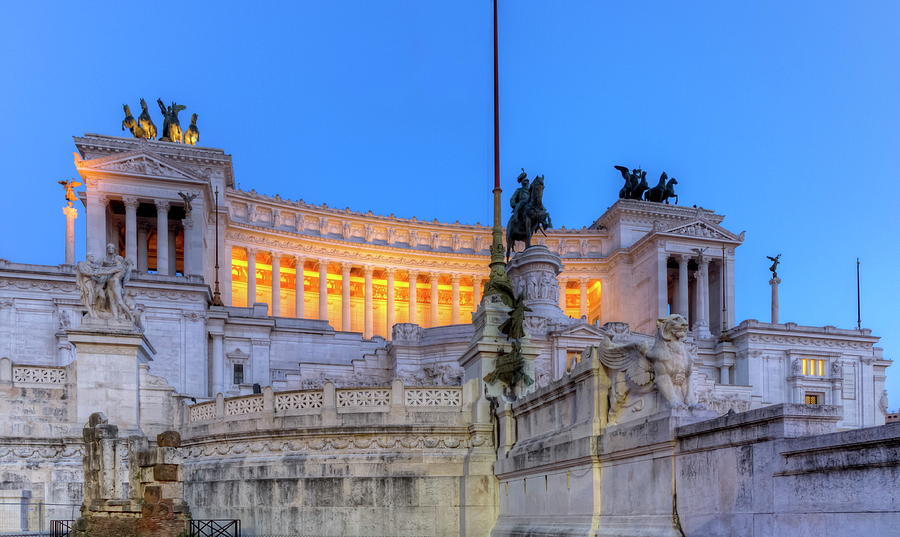 National Monument to Victor Emmanuel II, Altar of the Fatherland, Altare della Patria, in Rome, Italy Photograph by Elenarts - Elena Duvernay photo