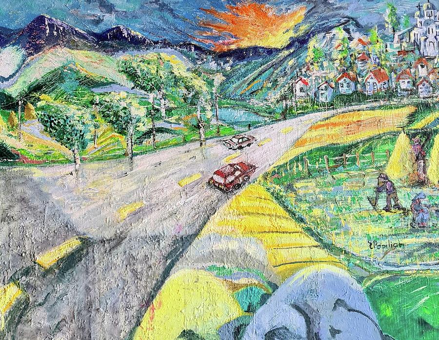 National Road Painting by Evelina Popilian