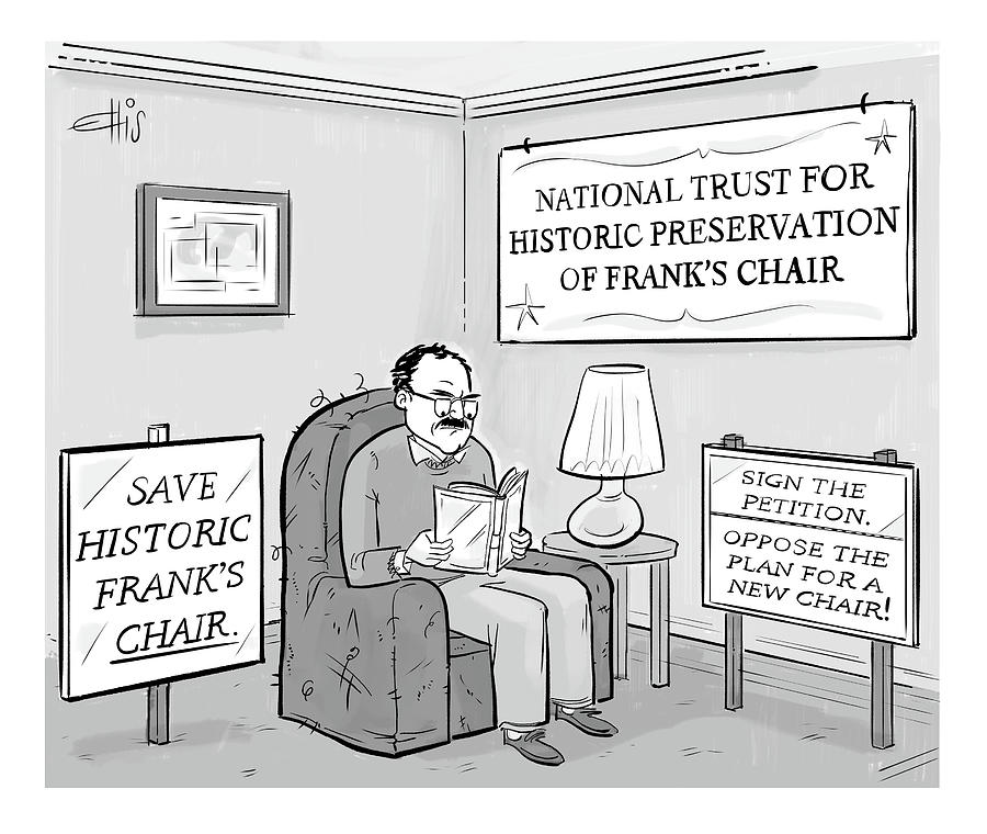 National Trust For Historic Preservation Of Franks Chair Drawing by Ellis Rosen