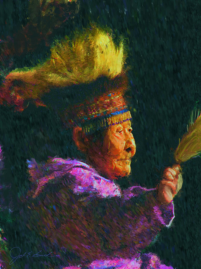 Native Alaskan Dancer Painting by Joel Smith