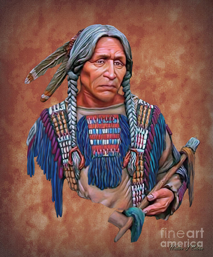 Native American Chief Painting by Walter Colvin