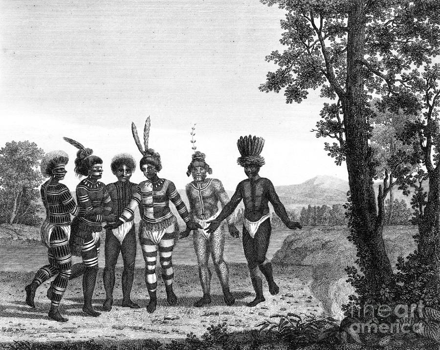 Native American Dance, 1814 Drawing by Granger