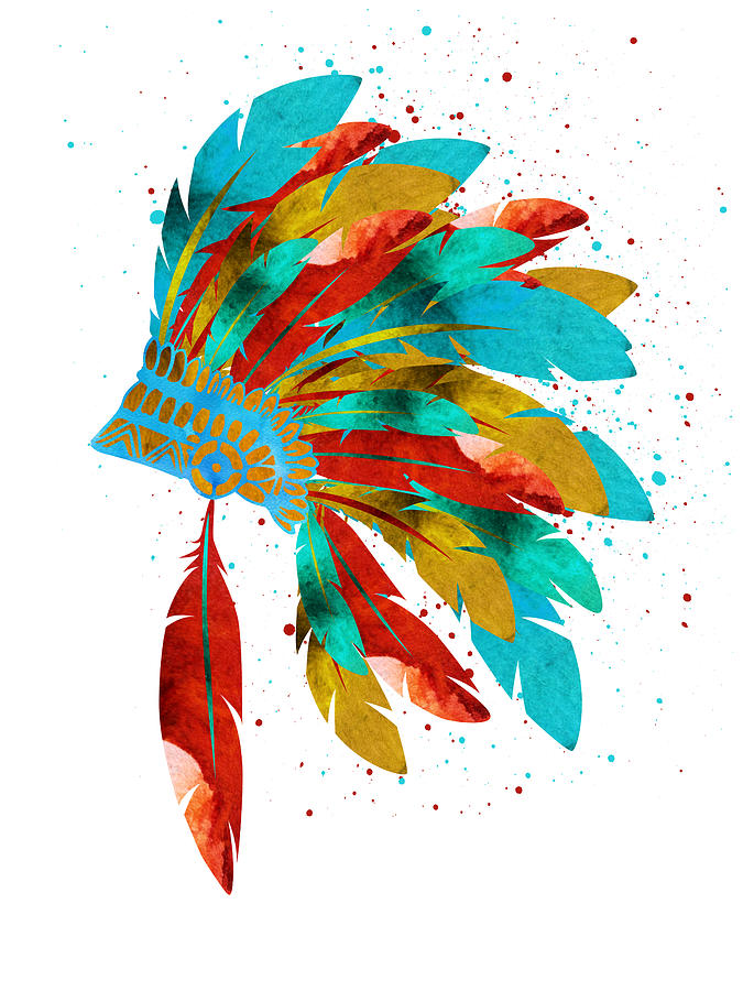 Native American Headdress No Background Digital Art