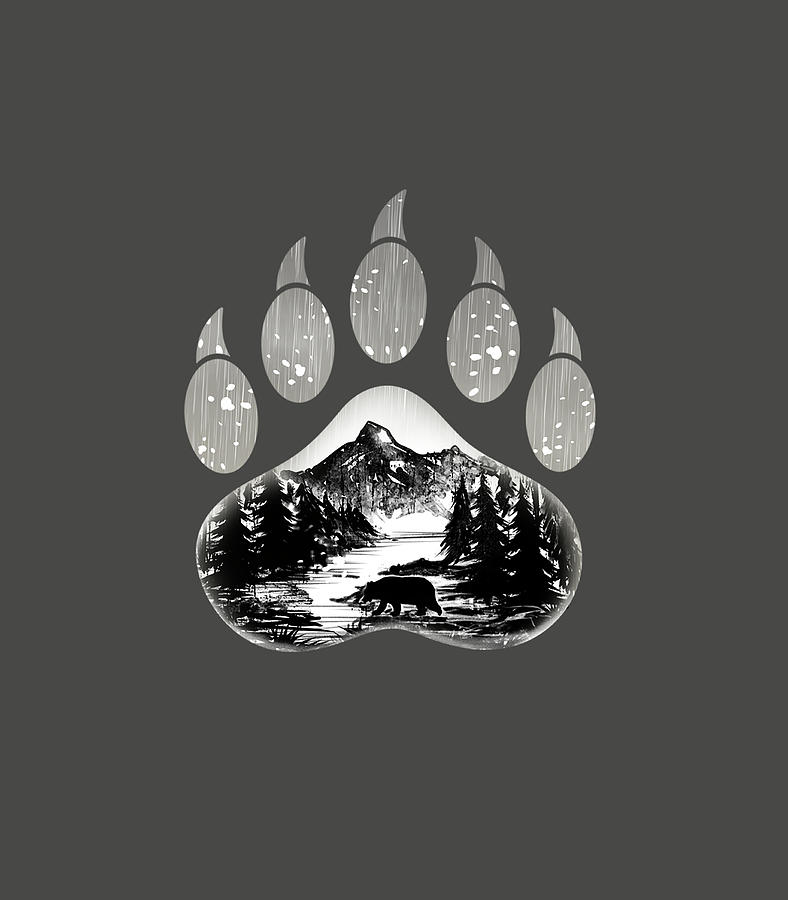 Native American Indian Bear Claws Funny Mountain Animal Digital Art by  Daltol Isaia - Pixels