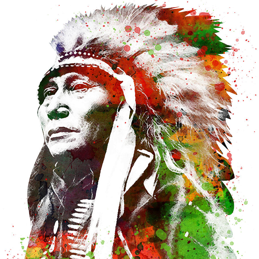 ArtStation - Portrait Of Red Indian (Digital Painting)