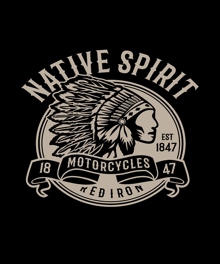 Native American Spirit Motorcycle Indian Tribe Digital Art by Florian ...