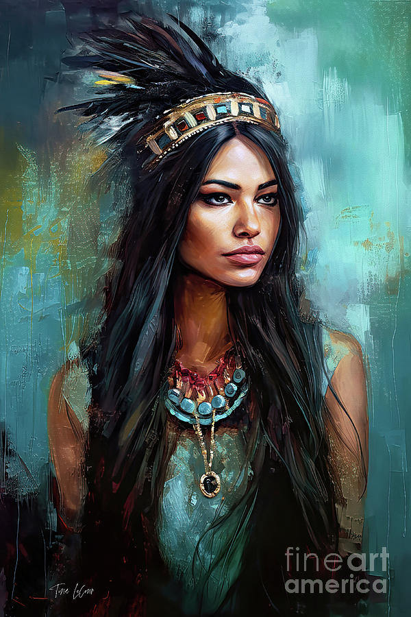 Native American Beauty Painting by Tina LeCour