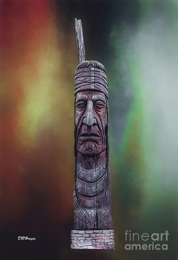 Native American Totem Artistry Mixed Media by DB Hayes