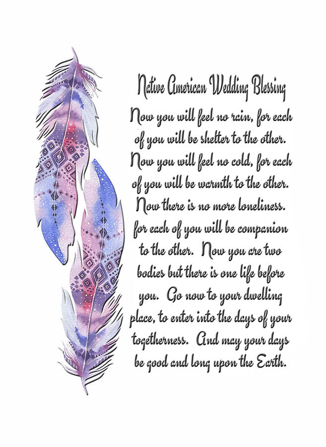 Native American Wedding Blessing Digital Art by HH Photography of Florida